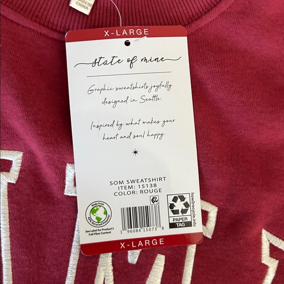 State of Mind Burgundy 'MAMA' Sweatshirt - Picture 4 of 6